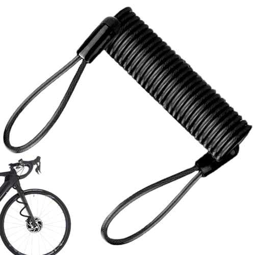Helmschlosskabel, Erinnerungskabel mit Schlaufe – Sicherheits-Stahldraht, Feder-Erinnerungsseil für Roller, Motorrad, Motorrad, Fahrzeug, Gepäck, Helme