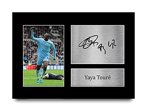 HWC Trading A4 Yaya Toure Manchester City Manchester City Gifts gedrucktes Autogramm für Fußballfans und Fans