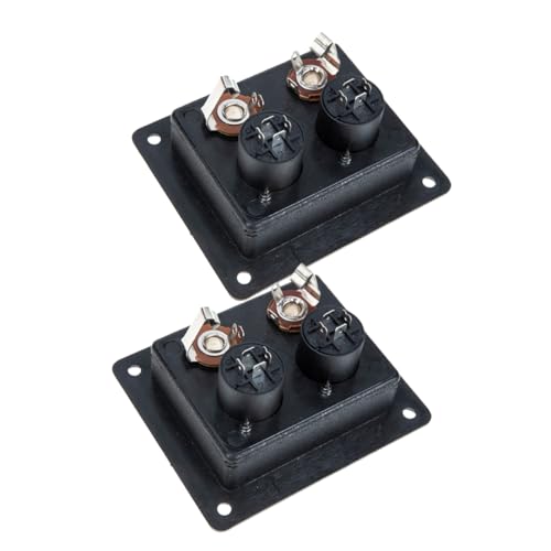 POPETPOP 2 Stück Box Lautsprecher Hintere Verdrahtungsplatine Anschlüsse Subwoofer Lautsprecher Txt Scheinwerfer Golfwagen Teile Quadratische Anschlussabdeckung Binding Post Cup