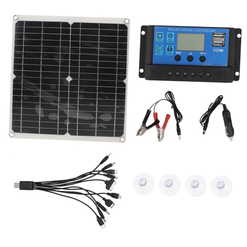 HEMOTON 1 Set Solarpanel Solarladeregler Solarzellenpanel Mit Controller Monokristallines Solarladegerät Für Den Außenbereich Batterie Solarladegerät Panel Das Haustier