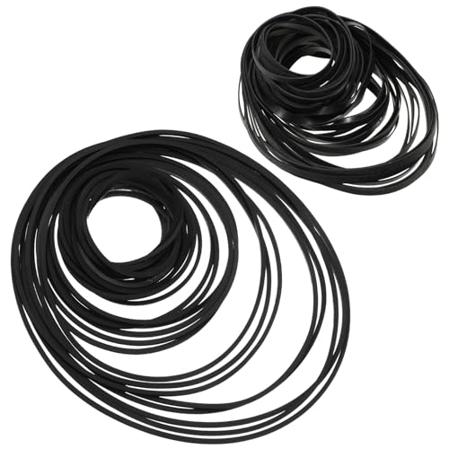 100 Stück Vierkantriemen für Kassettenmaschine 40-135mm Recorder Gummiriemen Schwarze Gummiriemen Für Flache Kassettenbandgeräte Mix Cassette Tape (1mm und 3mm Breite)