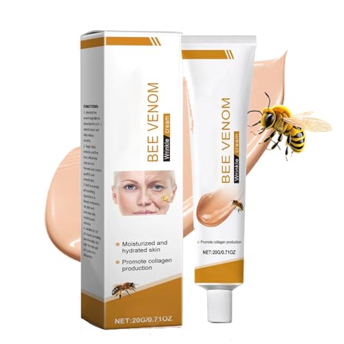 AWZLOVE Bienengift Anti-Falten-Creme, Bienengift-Faltenentfernungscreme, Anti-Falten-Feuchtigkeitscreme für Gesicht und Hals, Bienengift-Anti-Falten-Creme für alle Hauttypen (1pcs)