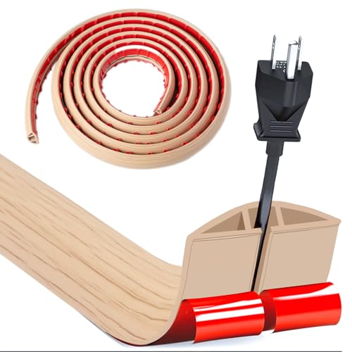 Kabelbrücke, Flexibler Klein Kabelkanal, 3.0m X 3cm Holzmaserung Fussboden, PVC Bodenkabelschutz, Kabelkanal Aussenbereich Für Büros Wohnungen Lagerhallen Hotels Lager Cable Duct