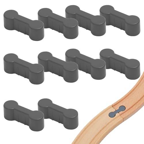 10 Stück Holzschienen Adapter Verbinder, Holzeisenbahn Zubehör Wiederverwendbare, Dauerhaft Holzeisenbahn Erweiterung, Universal Holzbahnverbinder für Spielzeugeisenbahnen Geburtstagsfeier Weihnachten