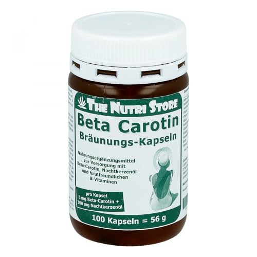 Beta-Carotin Kapseln 8 mg Bräunungskapseln 100 Stk. - Zur Versorgung mit hautfreundlichen Vitaminen und mit dem Effekt der milden Hautbräunung