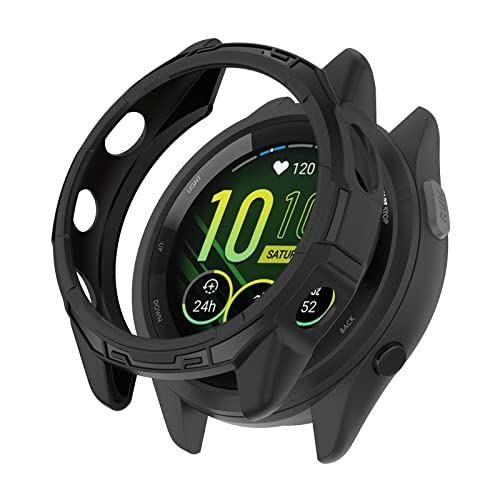 SumRioo Hülle Kompatibel mit Garmin Forerunner 265S, Anti-Fleck, Kratzfest, Stoßfeste Kompatibel mit Garmin Forerunner 265S Ultradünne TPU Schutzhülle - Schwarz
