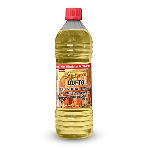 Favorit Lampenöl (klar, 1 Liter, mit Spritzausgießer und Kindersicherheitsverschluss, aus reinem Paraffin) 2020