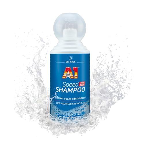 DR. WACK - A1 Speed Shampoo 500 ml - Effektiver Autoreiniger mit Aktivschaum-Formel - Gründliche & schonende Entfernung hartnäckiger Verschmutzungen - für alle Lackarten - Hochwertige Autopflege