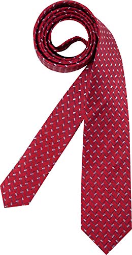 OLYMP Herren Krawatte Herren-Accessoire Gemustert Rot Onesize
