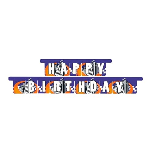 BeenSmile, Generica Hot Wheels Partygirlande Happy Birthday Girlande - Geburtstag Dekoration für Kinder - Kinderfeiern, Geburtstage und Feiern - Partyartikel - 1 Stück