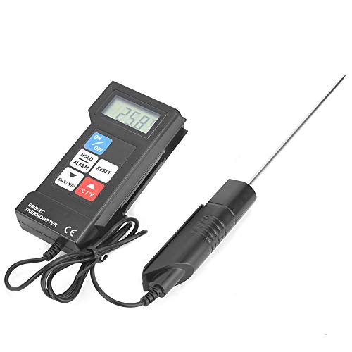 Professionelles Digitales Thermometer mit Fühler Hochpräzises Elektronisches Thermometer Wassertemperatur, EM502C für Lebensmittel Industrie