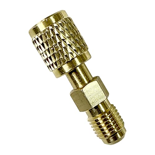 Kältemittel -Tankadapteranpassung - R134A Kann Den Stecker Für HVAC -Aufladung | Tippen | Messing -Tank -Ventiladapter | Kompatibler Werkzeug Für Die Nachfüllung Des Automobil -Klimaanlagendienstes AC