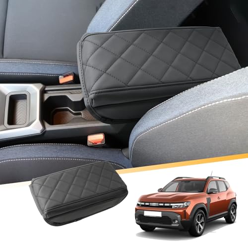 LFOTPP für Dacia Duster III ab 2024 2025 2026 Mittelarmlehne Armlehnen Deckel Abdeckung Kratzschutz Mittelkonsole Box Cover PU Leder Dicker, Dacia Duster 3 2024 Innenraum Zubehör (Dicker)