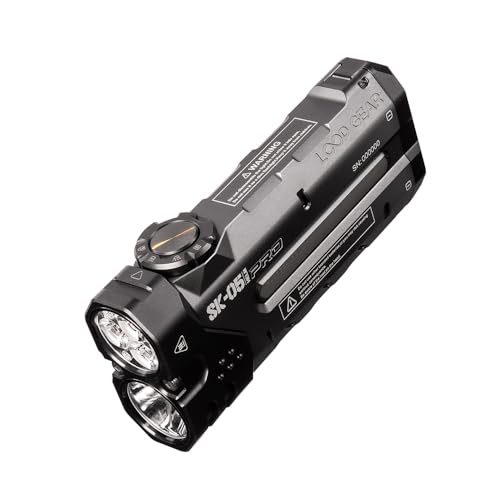 LOOP GEAR Taschenlampe LED Aufladbar SK05PRO，4360 Lumen Extrem Helle Zoombares Taschenlampen mit 8000mAh Powerbank für Angeln Autoreparatur Wandern Camping Freizeitaktivitäten im Freien und Notfälle