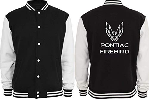 Textilhandel Hering Collegejacke - Pontiac Firebird (Schwarz/Weiß, XL)