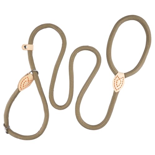 Retrieverleine mit Zugstopp, 150 cm Hundeleine mit Halsband, Einstellbar Hundeleine Geflochten, Weiche Trainingsleine für Kleine Mittlere und Große Hunde