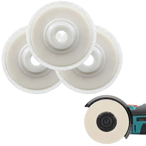 Wool Felt Polishing Wheel Disc, Wool Polishing Wheel Disc for 100 Angle Grinder, 12MM Thick Durable Felt Polishing Pads, Buffing Wheel for Metal, Marble Stone, Furniture Car Wax (3PCS)