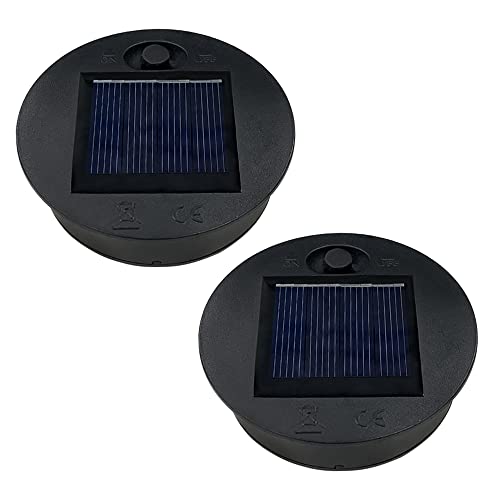 ULEMONDEE Solarleuchten Ersatz 7cm/8cm,solar Einmachglas Led Einsatz,ersatz Solarmodul Für Gartenleuchten (7cm 2 Stk)