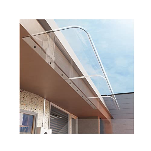 QWEASDF Unsichtbares Vordach Für Die Haustür,Ohne Ständer Unsichtbar Vordach Überdachung Haustür Zum Terrasse Balkon Erker Dekorationsblatt, Fassadenmontage, Anpassbar,50 * 350cm/19.6 * 137.7in