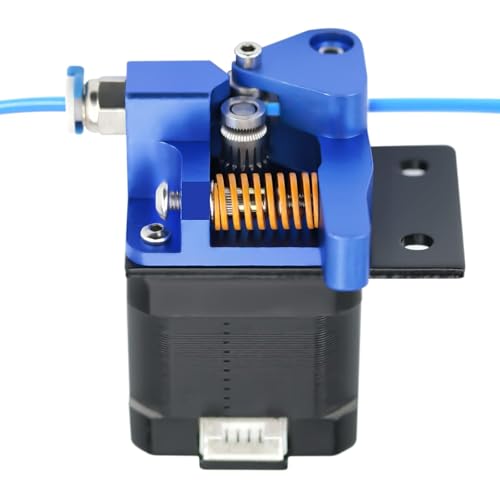 Haldis 3D Dual-Getriebe-Extruder, verbesserte Aluminiumlegierung, Block-Bowden-Extruder, 1,75 mm, Filat für Creality Ender 3 Cr10 Cr-10 Pro Cr-10S Tornado, Blau