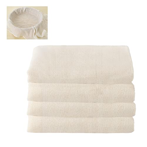 4 Stück Passiertuch, 50 x 50 cm Käsetuch Waschbares Mulltuch, Cheesecloth Wiederverwendbar zum Sieben von Saft Käse Tee Nussmilch Suppe Joghurt Tofu
