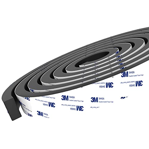 Tapel Dichtungsband Selbstklebend Mit 3M 9448 Klebstoff - Superstarke Versiegelung Schaumstoffband Türdichtung Fenster, Gummidichtung für Schalldämmung - 6mm(W) x 3mm(T) - 2 Rollen Gesamtlänge 4m