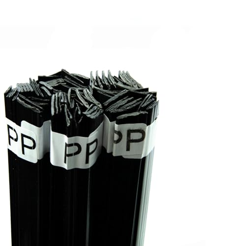 Rosfix Kunststoffschweißbänder – Hochwertiges PP-Schweißdraht | 100g, Schwarz, 12mm Breite | Temperatur 260-330°C | Für Automobil-, Industrie- und Haushaltsanwendungen | Kunststoff-Schweißmaterial