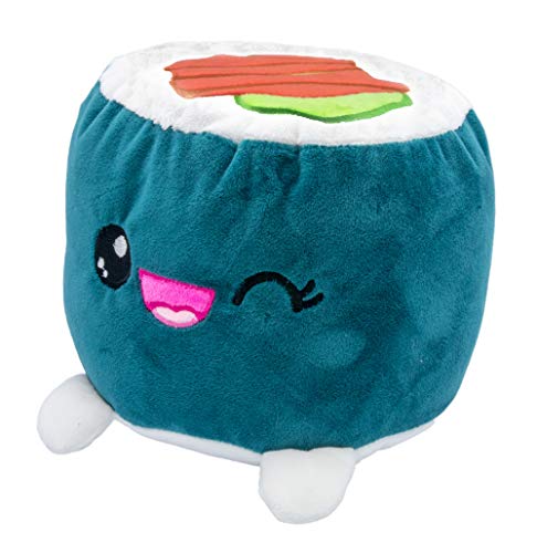 Joy Toy Plushi Maki Sushi mit Lachs Plüsch 20 cm, Rosa (Pink)