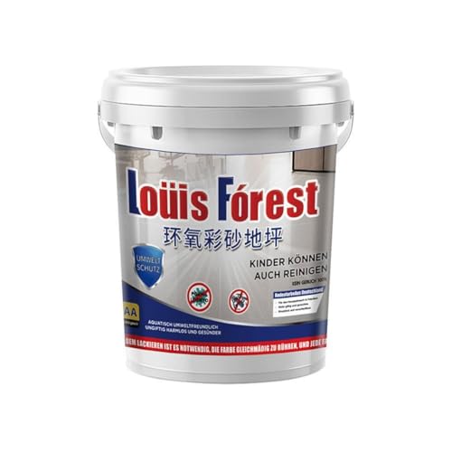Epoxid-Bodenbeschichtung in Hochglanz-Marmoreffekt, Louis Forest Epoxy Bodenfarbe Garagenbodenfarbe Farbe Wasserdichter Boden