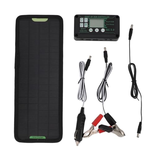 Solar-Batterie-Ladeset – 12-V-/24-V-Auto-Erhaltungsladegerät | Wiederaufladbares Solar-Erhaltungsladegerät, PV-Batterie-Erhaltungsgerät, Notstromversorgung, Photovoltaik-Wechselrichter Für Motorräder