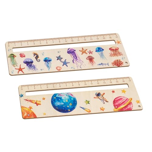 QTTRPCU 2 Stück Personalisiertes Lineal zur Einschulung, Lesehilfe Kinder 1 Klasse 18×6cm, Leselineal für Buchliebhaber
