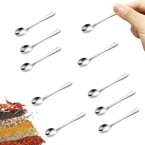 JOFUUM 10 kleine Edelstahl- für Flaschen, Mini-Größe 7 cm, niedliche kleine aus Edelstahl für Gewürze