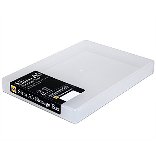 WestonBoxes A5 Craft Storage Slim Box, Synthetisches Material, durchsichtig, 1 Stück