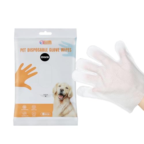 ZDQCB Haustiertücher für Hunde und Katzen, Katzentücher, Hunde-Tücher, Reinigung, desodorierend, hypoallergen, Katzentücher, Reinigung von Fell und Hintern, Haustierpflege-Handschuhe für Hunde,