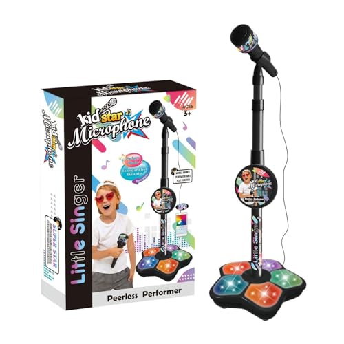 Kinder-Mikrofonständer – Party-Karaoke-Mikrofon-Set, MP3- Kinder-Mikrofonständer | Party-Zeitvertreibsmikrofon mit MP3- für Kinder, lustiges, verstellbares Mikrofon für Kinderaufführungen