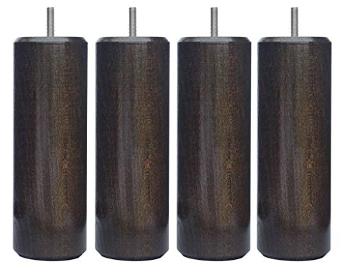Margot 3700527818726 Chamäleon Zylinderbeine, Holz, Wenge, Höhe 20 cm, 4 Stück