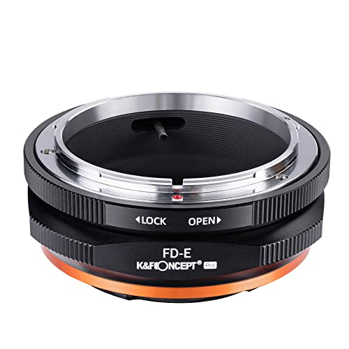 K&F Concept M13105 FD-NEX Hochpräziser Objektivadapter Canon FD Adapterring für Canon FD Objektiv auf Sony Alpha NEX E-Mount Kamera