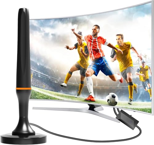 DVB-T2-Antenne, dvbt2 antenne mit verstärker innen,Fernsehkanäle mit hoher Definition und VHF/UHF/DAB-Signalen, die für alle Fernsehgeräte geeignet sind