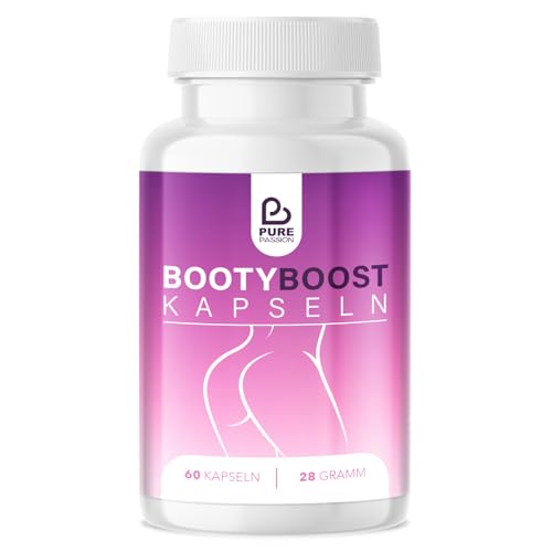 Pure Passion® BootyBoost – Unterstützung für natürliche Körperkonturen – 60 Kapseln mit Vitex Agnus Castus - Nahrungsergänzungsmittel für Frauen – Ohne künstliche Zusatzstoffe