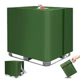 MaxEarn IBC Tank Abdeckung, 420D Grün Abdeckplane mit Reißverschluss, IBC Container Cover Schutzhülle Schutzhaube Schutzplane für IBC-Tank Behälter Container Regenwassertank 1000L Wassertank Zubehör