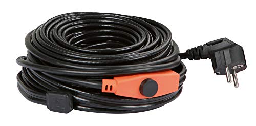KERBL Frostschutz-Heizleitung mit Thermostat (Länge 8 m, frostfreie Wasserleitung bis -45° C, für Tiertränken, nicht für Heizungsrohre, Heizleistung 128 W) 223587