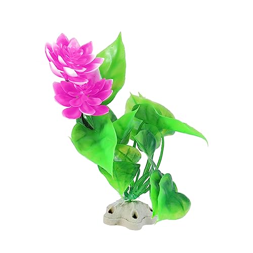 Happyyami 1Stk Dekorationen für Aquarien Künstliche Pflanze für Aquarien Fischhütte kunstpflanze kunstplflanze Ornament künstliche Pflanzen Simulationsanlage Simulation Wassergras Lotus
