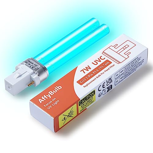 AffyBulb 7 W G23 PLS Ersatz-UV-Leuchtmittel, für Teich-UVC-Filter, Maschine oder Klärer