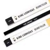 King Leonidas Bartstiftfüller für Männer (Schwarz), wasserfester Bartlinerstift zum Markieren und Detaillieren fleckiger Bärte, Bartformer und -definierer für Männer