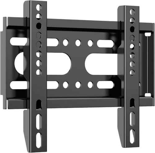 JXMTSPW TV Wandhalterung Feste 14-42 Zoll für TV Halterung bis zu 25kg, max. VESA 200×200, Monitor Mount mit minimalem Wandabstand Ultra Dünn Monitor Halterung Kleiner Fernseher Wandhalterung