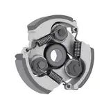 Tunejoy Pocketbike Kupplung mit 3 Federn Motorrad Kupplungsbelag Aluminium für 2-Takt 43cc 47cc 49cc Mini Moto ATV Quad Dirtbike Kein Groove Schwarz