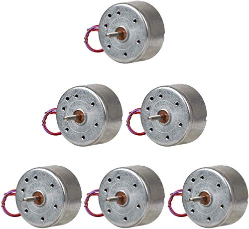 ICQUANZX 6 Stück DC 3V 1730RPM Mini Elektromotor für DIY Spielzeug Windturbinengenerator