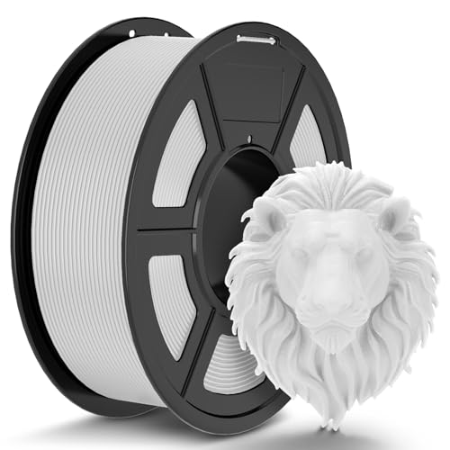 TECBEARS PLA Filaments 1.75mm Weiß, 1kg 3D Drucker Filament PLA, Filament 3d Druckmaterialien, Vakuumverpackung, Maßgenauigkeit +/- 0,02 mm, 1kg Spule (2,2lbs) PLA Filament für Intelligentes Drucken