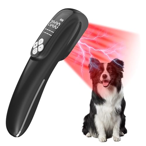 PUPCA Tens & Lasertherapie für Hunde, 12 * 650nm & 4 * 808nm Tragbar Infrarot Rotlicht Therapie für Haustiere Sehnen Bänder Muskel Kräftigung & Schmerzlinderung, für Hunde Pferde Katzen