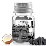Kaubare Zahnpasta Tabletten, Hydroxylapatit zahnpasta, Fluoridfreie Zahnpasta Tabletten, zahnputztabletten mit Aktivkohle Whitening, Zahnpflege, Frischer Atem